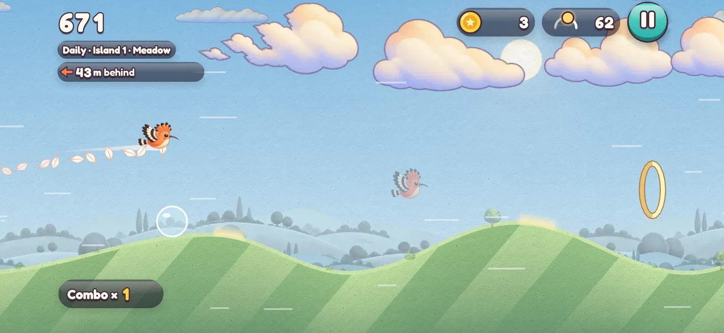 The daily challenge: racing the ghost of the world’s number one, 43 metres behind
